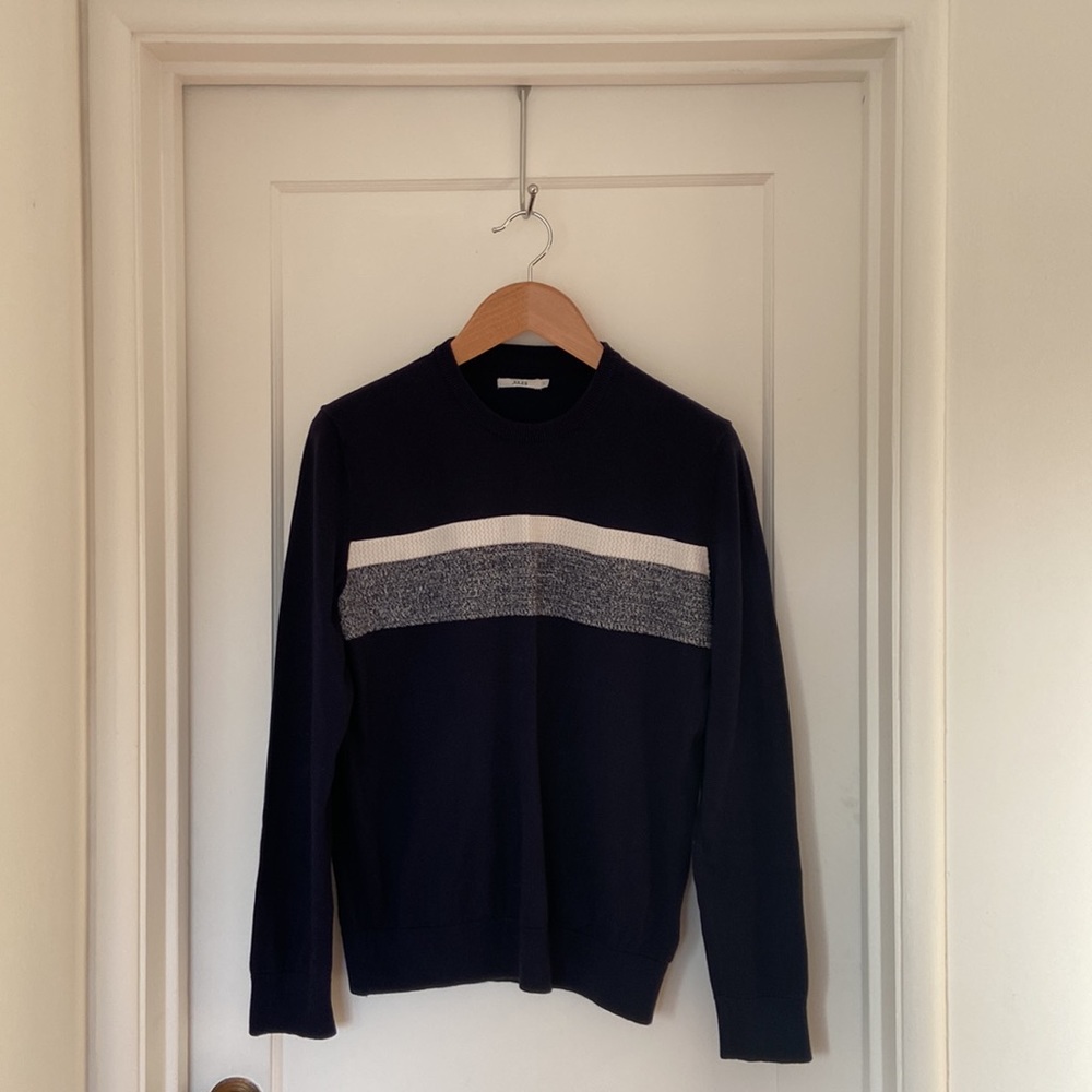 Jules Navy Cotton Sweater - L